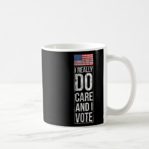 Mug Je me soucie vraiment et je vote Humour politique 