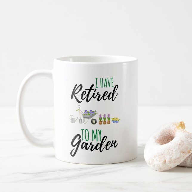 Mug Je Me Suis Retraité Dans Mon Jardin Drôle Retraite (Avec donut)
