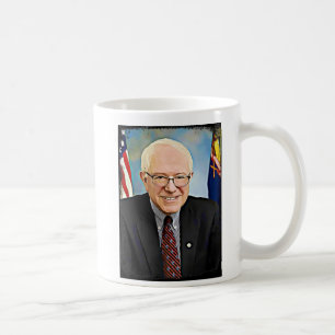 Mug Je me tiens avec Bernie Sanders politiquement Café