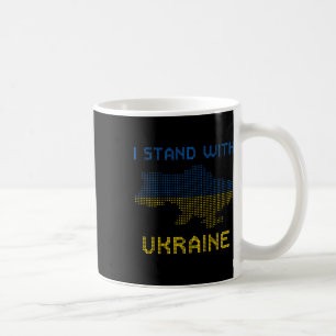 Mug Je me tiens avec le maillot de l'Ukraine Carte de