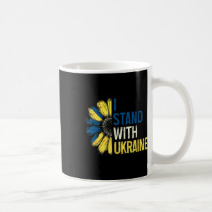 Mug Je me tiens avec l'Ukraine 2025 Chemises Drapeau u