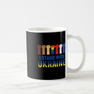 Mug Je me tiens avec l'Ukraine anti Poutine arrêtez la