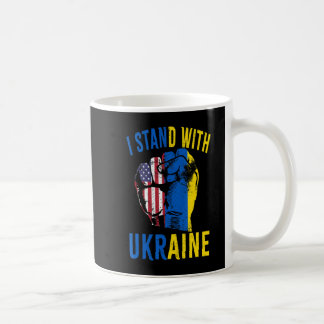 Mug Je Me Tiens Avec L'Ukraine Drapeau Américain Souti