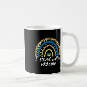 Mug Je me tiens avec Ukraine Arc-en-ciel Ukraine Drape