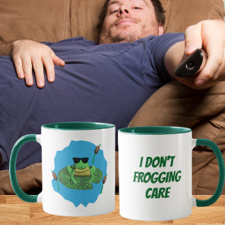 Mug Je m'en fiche complètement Grenouille