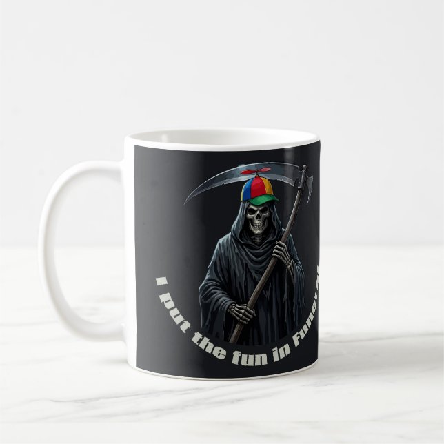 Mug Je mets l'amusement dans l'enterrement (Gauche)