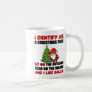 Mug Je m'identifie comme un sapin de Noël éclairé à l'
