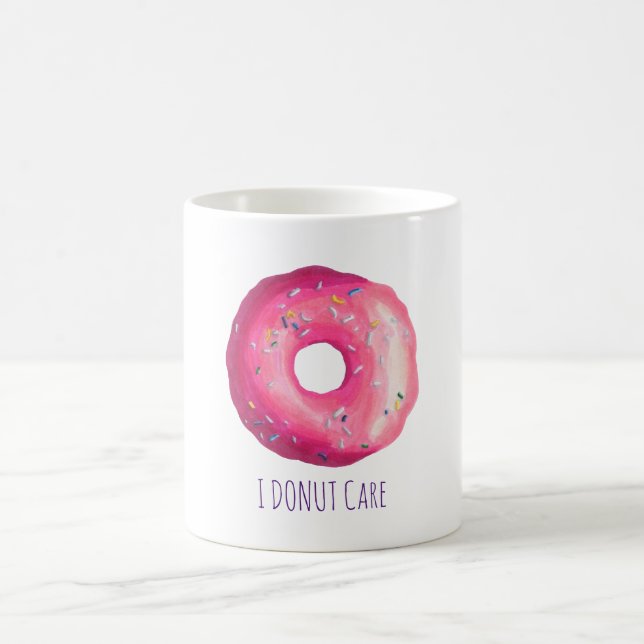 Mug Je M'Occupe Drôle Pun Rose Donut Avec Des Saupoudr (Centre)