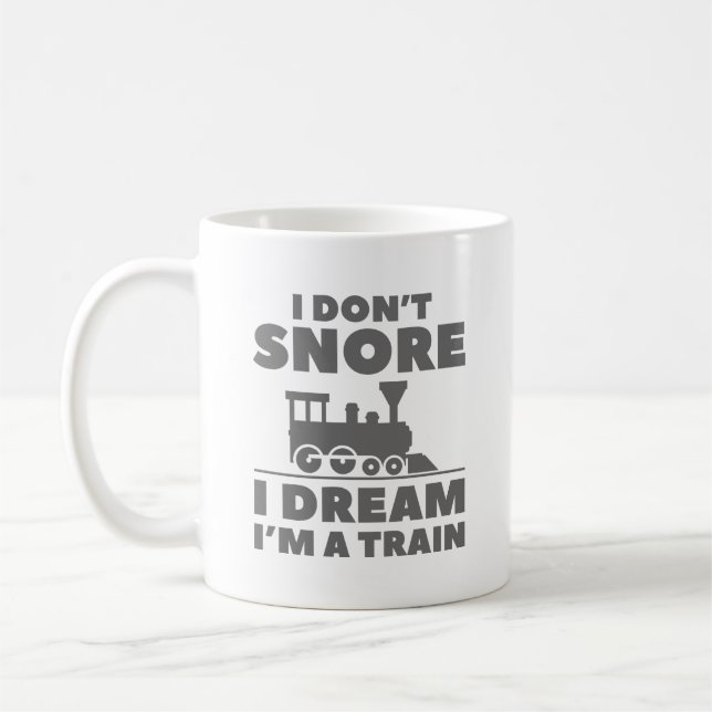 Mug Je n’ai pas envie d’aimer Je rêve Je suis un train (Gauche)