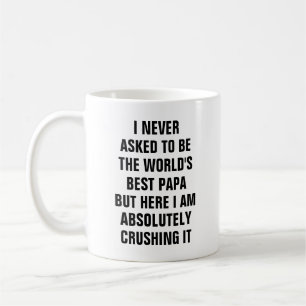 Mug Je n'ai jamais demandé à être le meilleur papa 