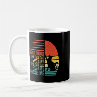 Mug Je n'ai pas choisi la vie de papa chat rétro Fête