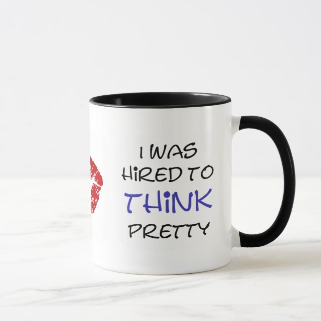 Mug Je n'ai pas été engagé pour mes regards… (Droite)