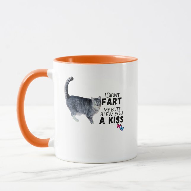 Mug Je n'ai pas péter, mon cul vous a envoyé un bisou  (Gauche)