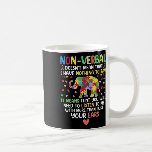 Mug Je n'ai rien à dire à Auti (Droite)
