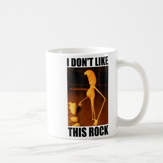 Mug Je n'aime pas cette blague de roche Marcus le ver (Droite)