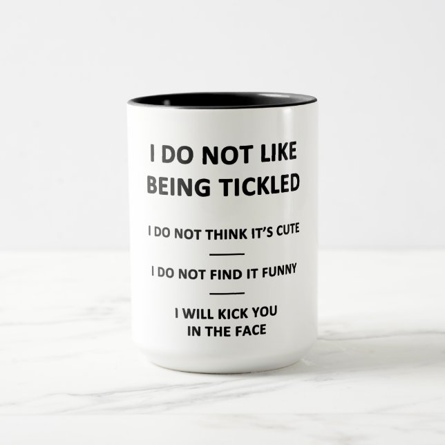 Mug Je n'aime pas être chatouillé (Centre)