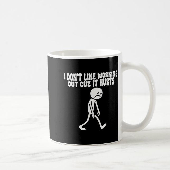 Mug Je n'aime pas faire de l'exercice parce que ça fai (Droite)