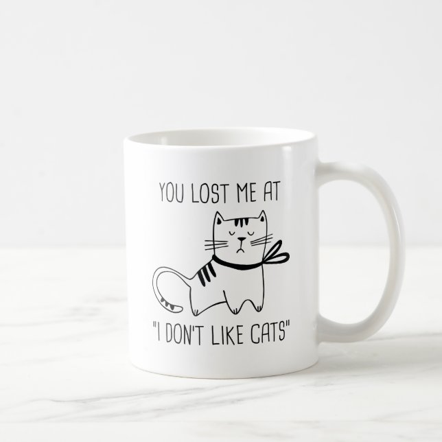 Mug Je n'aime pas les chats (Droite)