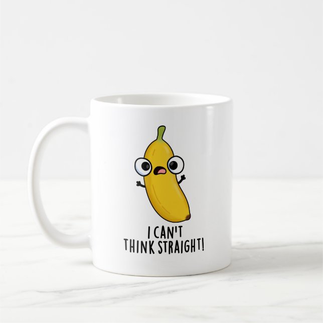 Mug Je n'arrive pas à penser carrément Fruit Banana Pu (Gauche)