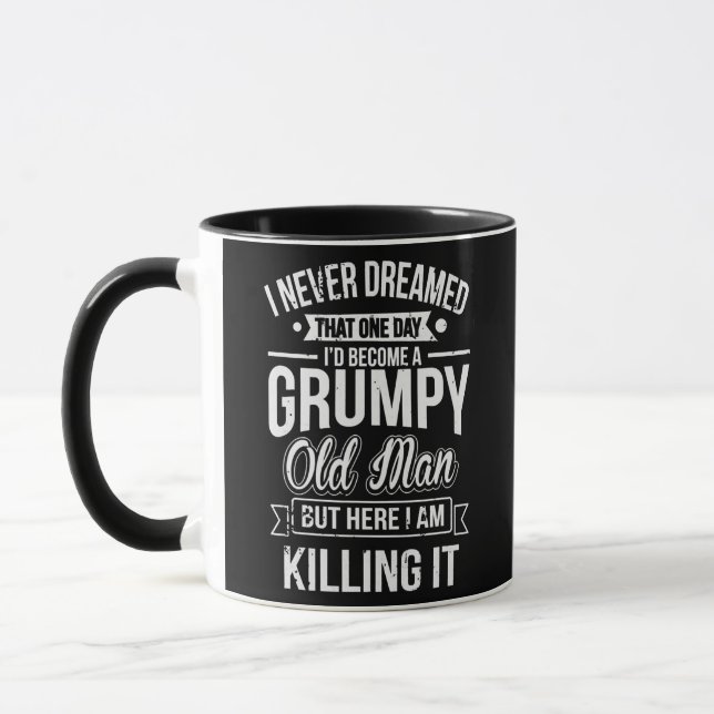 Mug Je N'Aurais Jamais Rêvé De Devenir Un Vieux Homme  (Gauche)
