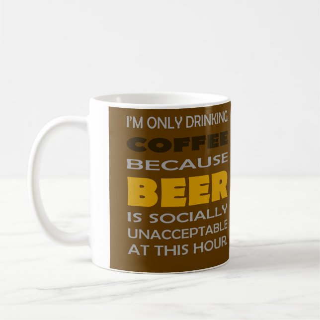 Mug JE NE BOIS QUE de la pâte à blagues de bière pour  (Gauche)
