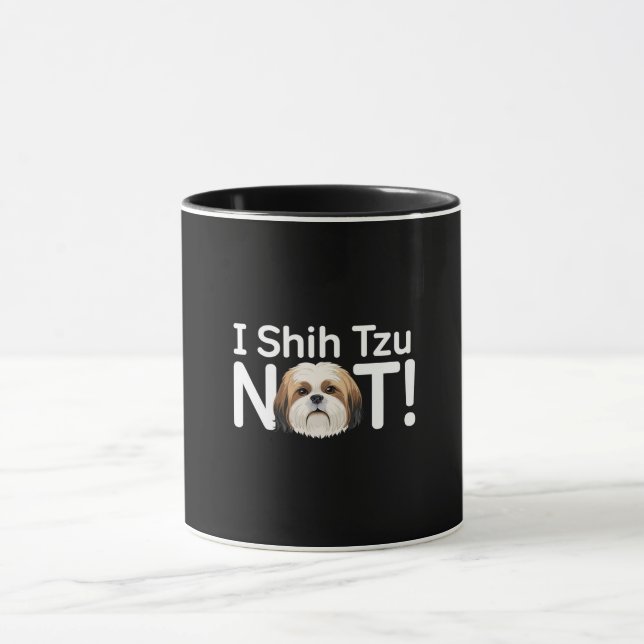Mug Je Ne Chiffre Pas Tzu ! Funny Chien Pun (Centre)