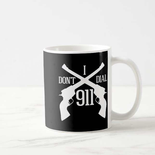 Mug Je ne compose pas le 911 sombre (Droite)