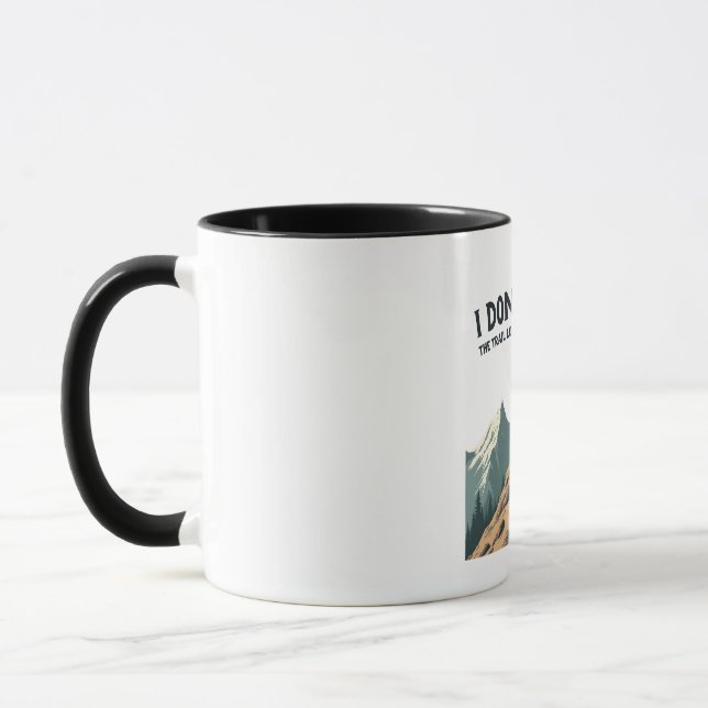 Mug Je ne comprends pas le sentier si plat Randonnée (Gauche)
