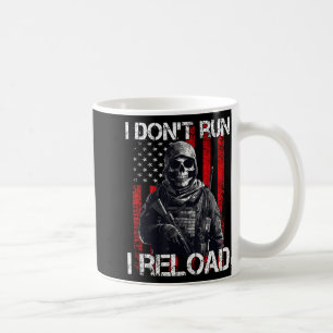 Mug Je ne cours pas, je recharge, drapeau américain po