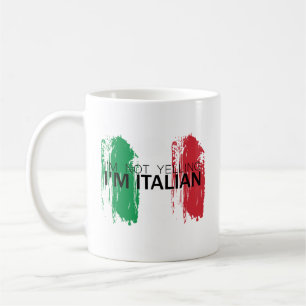 Mug Je ne crie pas, je suis Italien drôle Italie 