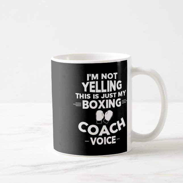 Mug Je ne crie pas que c'est juste ma voix d'entraîneu (Droite)