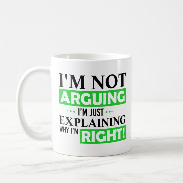 Mug Je ne discute pas, j'explique simplement pourquoi  (Gauche)