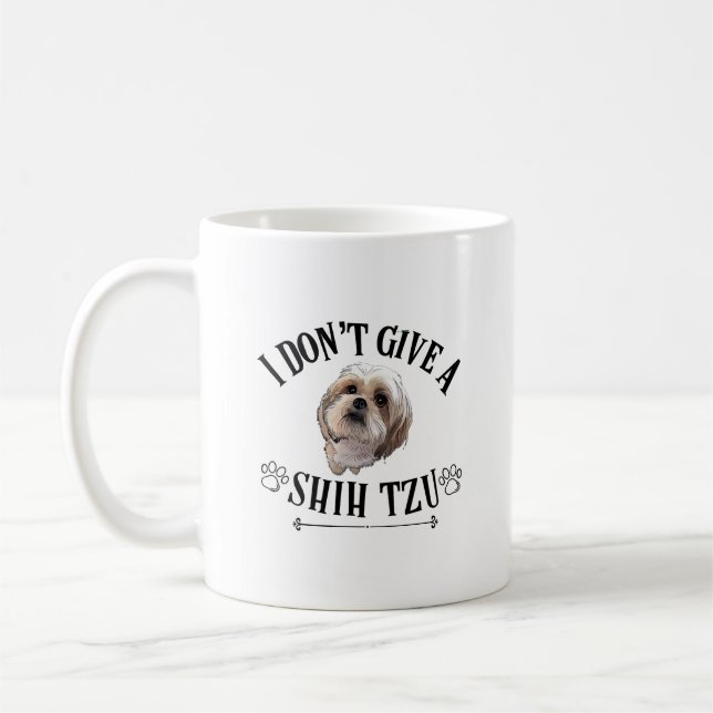 Mug Je ne donne pas un tzu chiite / Amoureux des chien (Gauche)