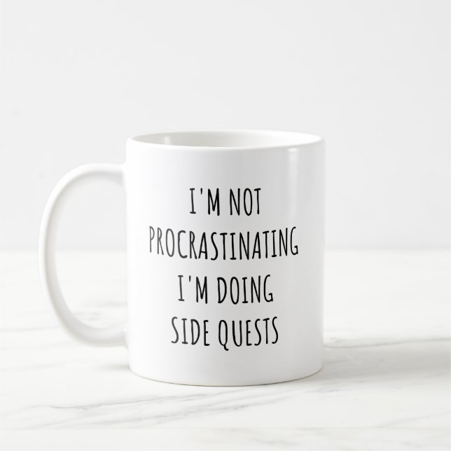 Mug Je ne fais pas de procrastination, je fais des quê (Gauche)