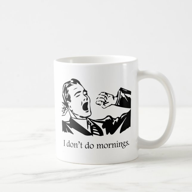 Mug Je ne fais pas le matin (Droite)