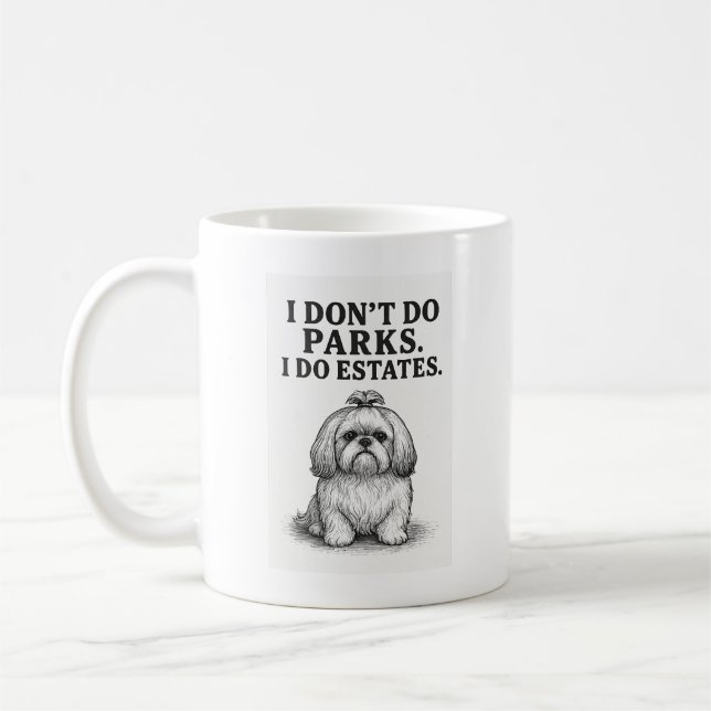 Mug Je ne fais pas les parcs - je fais les domaines  D (Gauche)