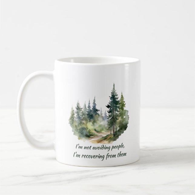 Mug Je ne fuis pas les gens, je me remets d'eux (Gauche)