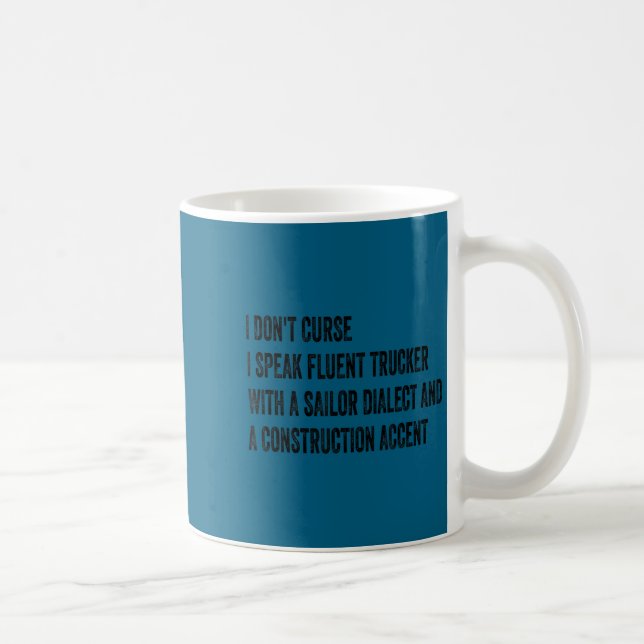 Mug Je ne jure pas, je parle couramment Design de cami (Droite)