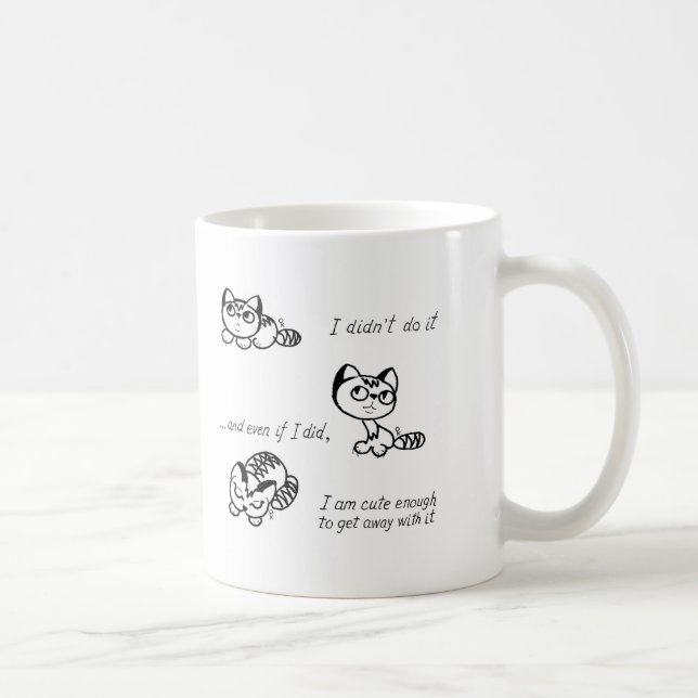 MUG "JE NE L'AI PAS FAIT" DES CHATS (Droite)