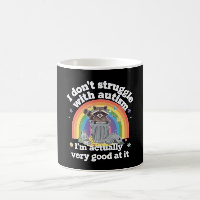 Mug Je Ne Lutte Pas Avec L'Autisme Autistique Funny Ra (Centre)