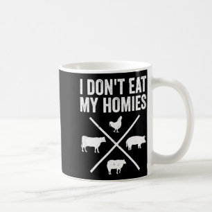 Mug Je ne mange pas mes potes drôle végétarien