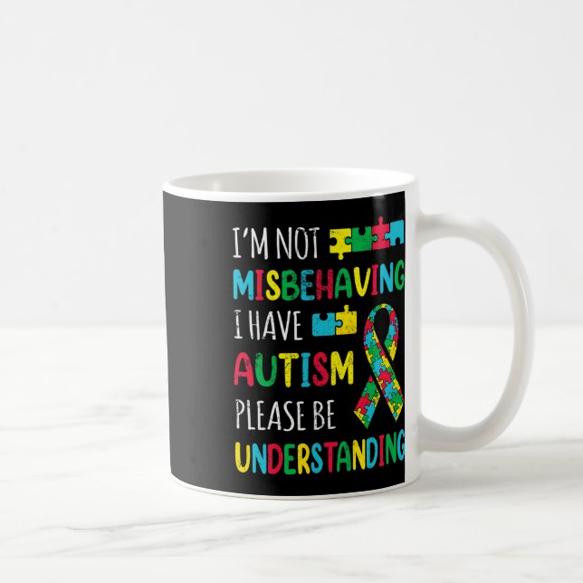 Mug Je ne me comporte pas mal, j'ai un ruban de sensib (Droite)