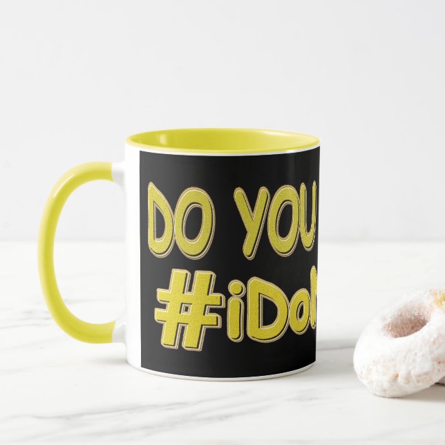 Mug "Je Ne M'En Soucie Pas" Mignonne Conception D'Expr (Avec donut)