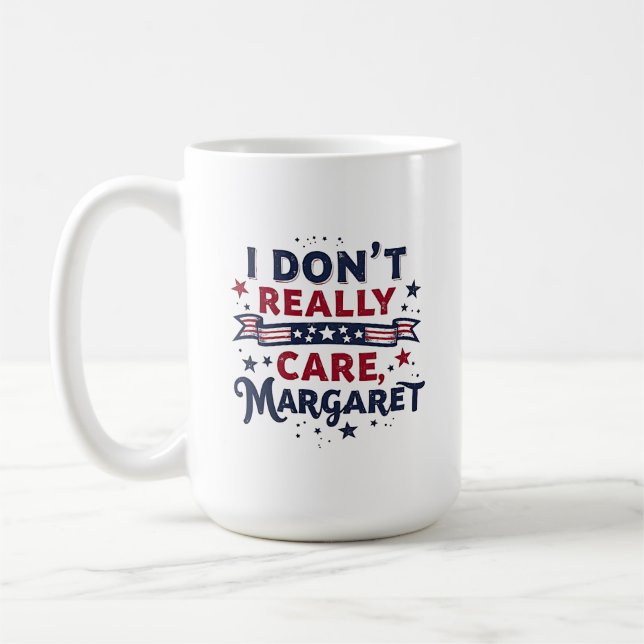 Mug Je ne m'en soucie pas vraiment Margaret Funny Cita (Gauche)