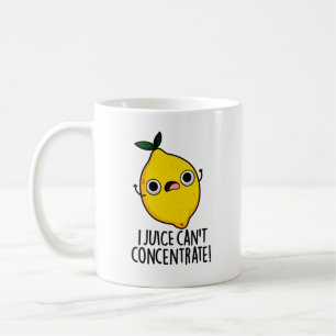 Mug Je ne peux pas concentrer le jeu de citron drôle