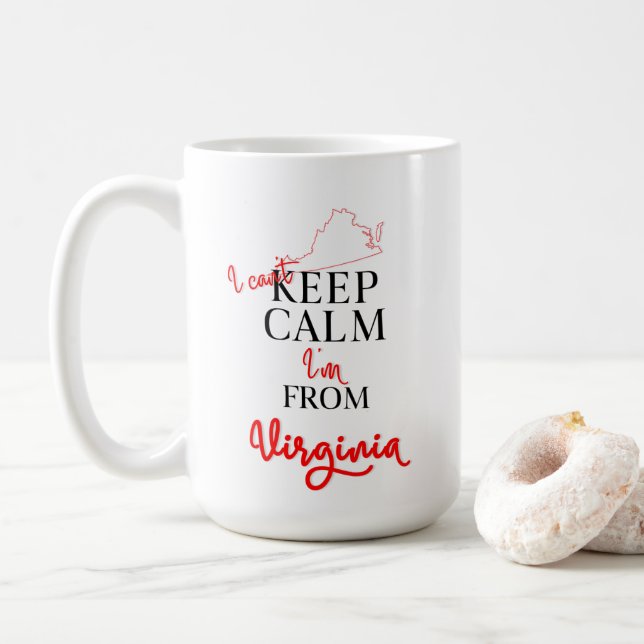 Mug Je ne peux pas garder le calme Je suis de Virginie (Avec donut)