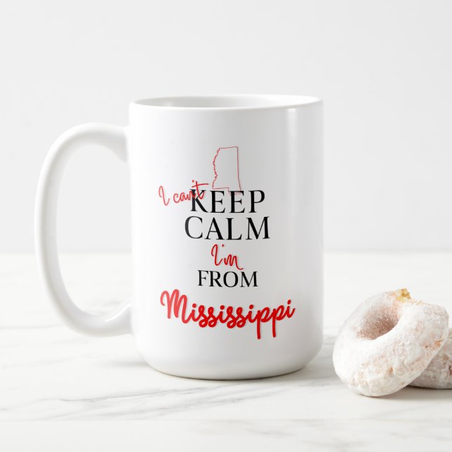 Mug Je ne peux pas garder le calme Je suis du Mississi (Avec donut)