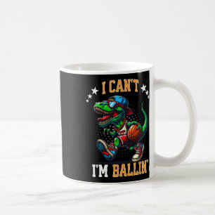 Mug Je ne peux pas, je dessine un squelette de dinosau