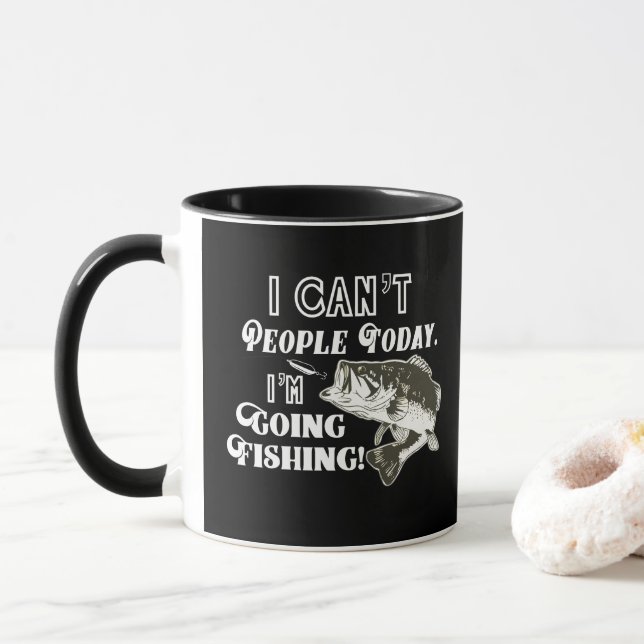 Mug Je ne peux pas les gens que je vais pêchant la (Avec donut)