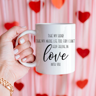 Mug Je ne peux pas m'empêcher de tomber amoureux de vo
